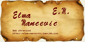 Elma Mančević vizit kartica